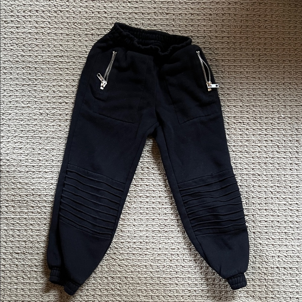 Used Chaser Kids Black Moto Jogger Sweatpants 3T